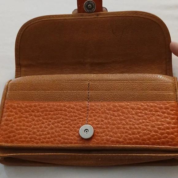 Brighton Orange Leather Wallet - Picture 4 of 7